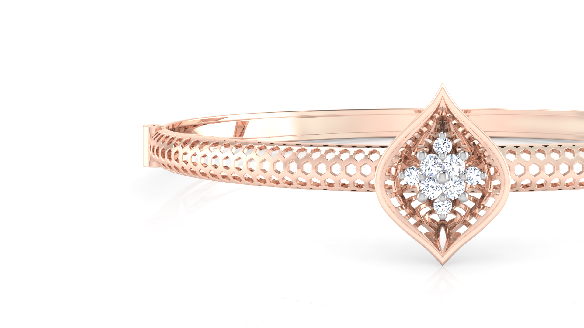 Designer Trendy 18k Gold Kada Bracelet for Girls and Women