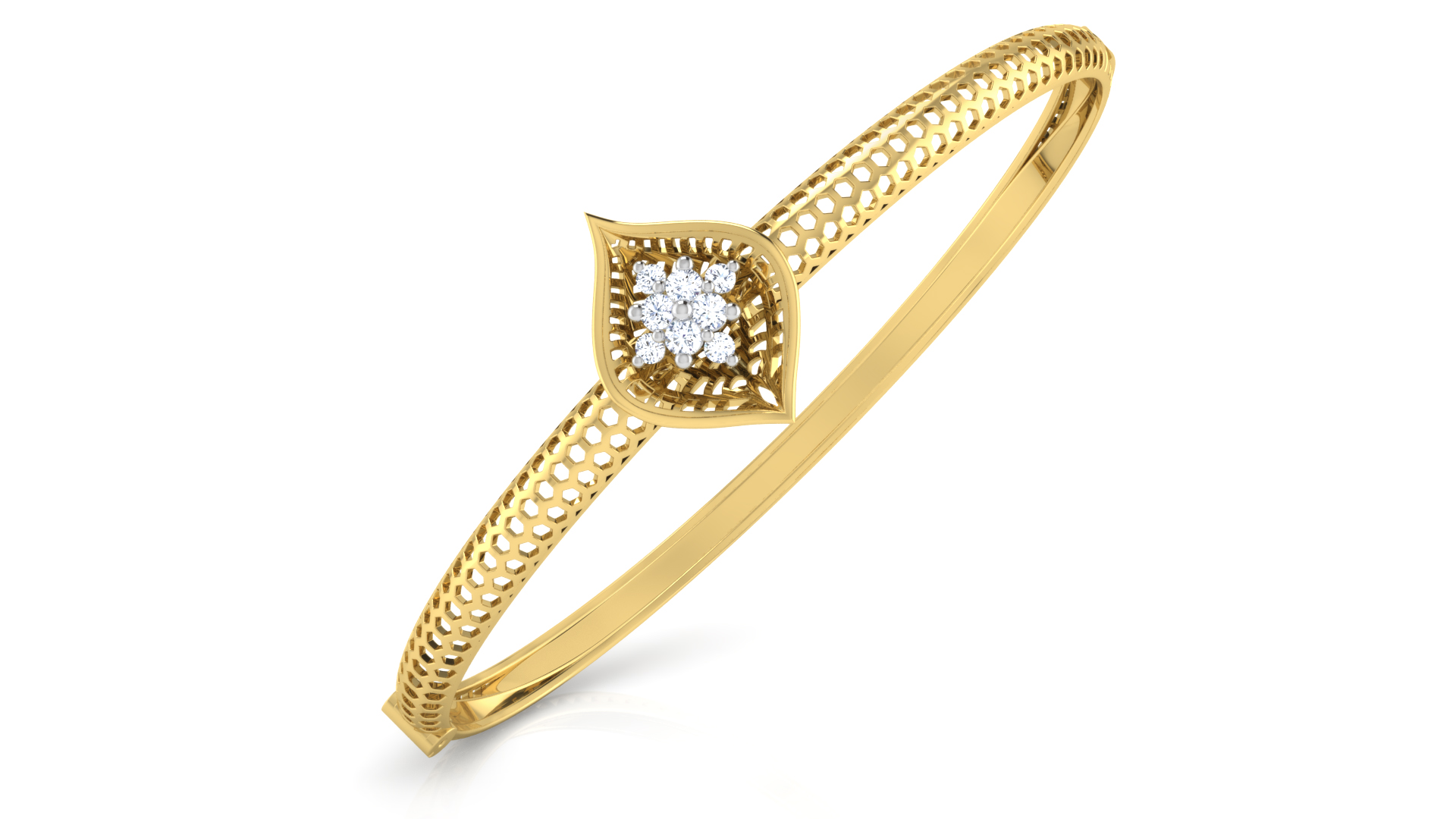 Designer Trendy 18k Gold Kada Bracelet for Girls and Women