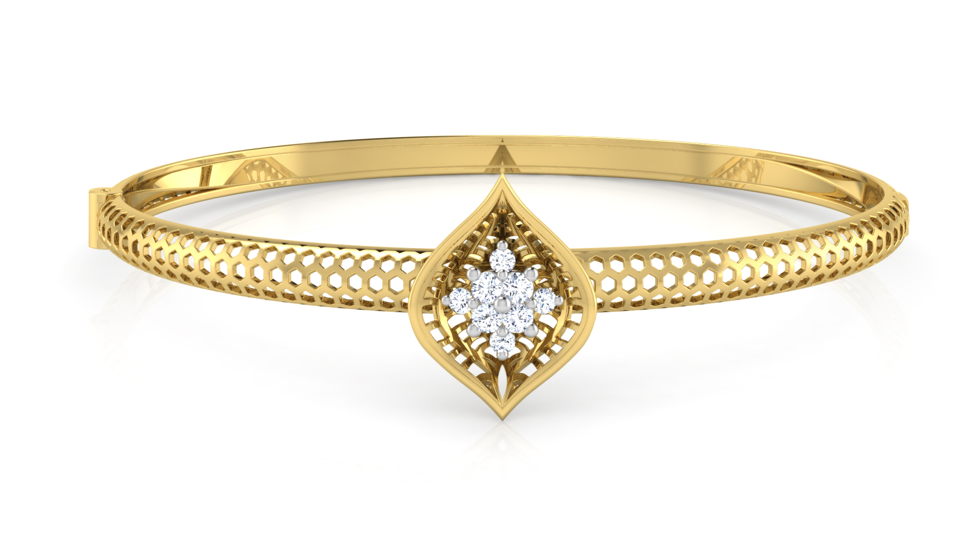 Designer Trendy 18k Gold Kada Bracelet for Girls and Women