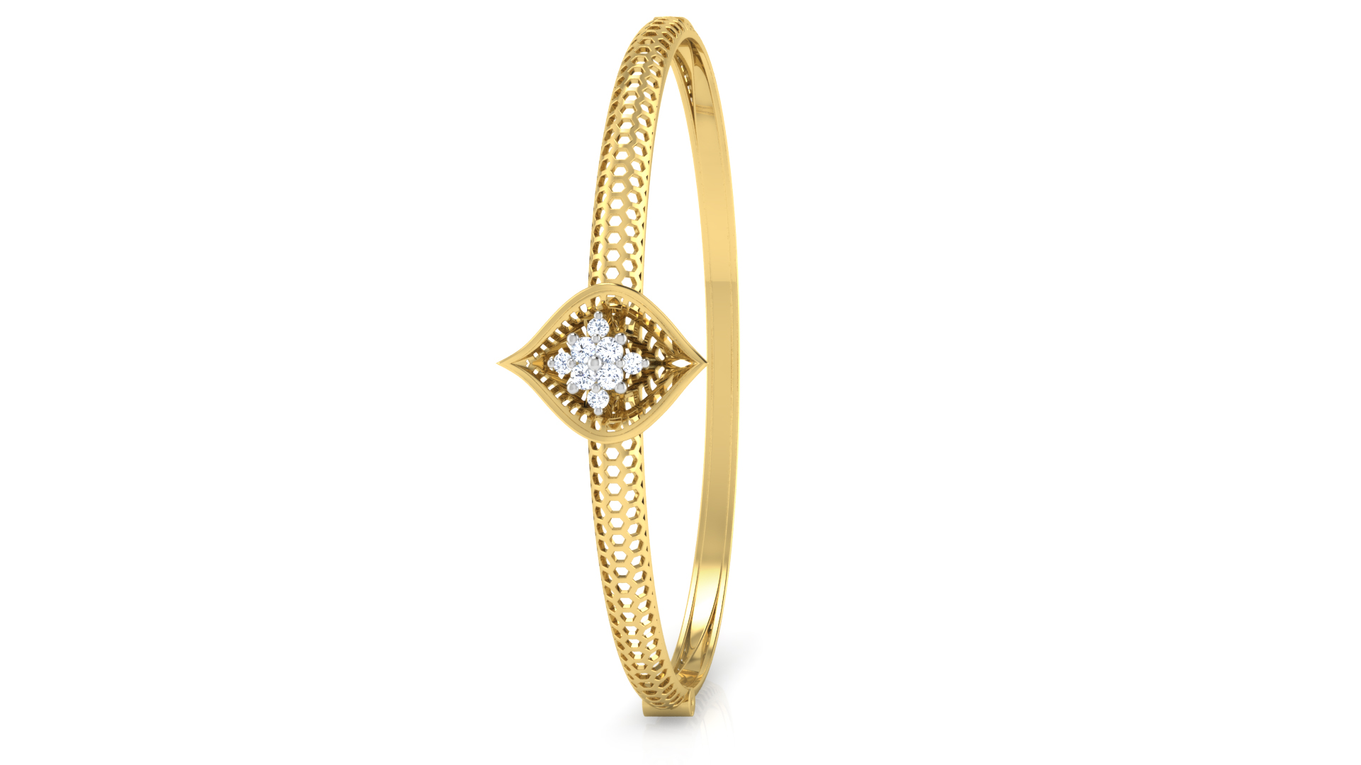 Designer Trendy 18k Gold Kada Bracelet for Girls and Women