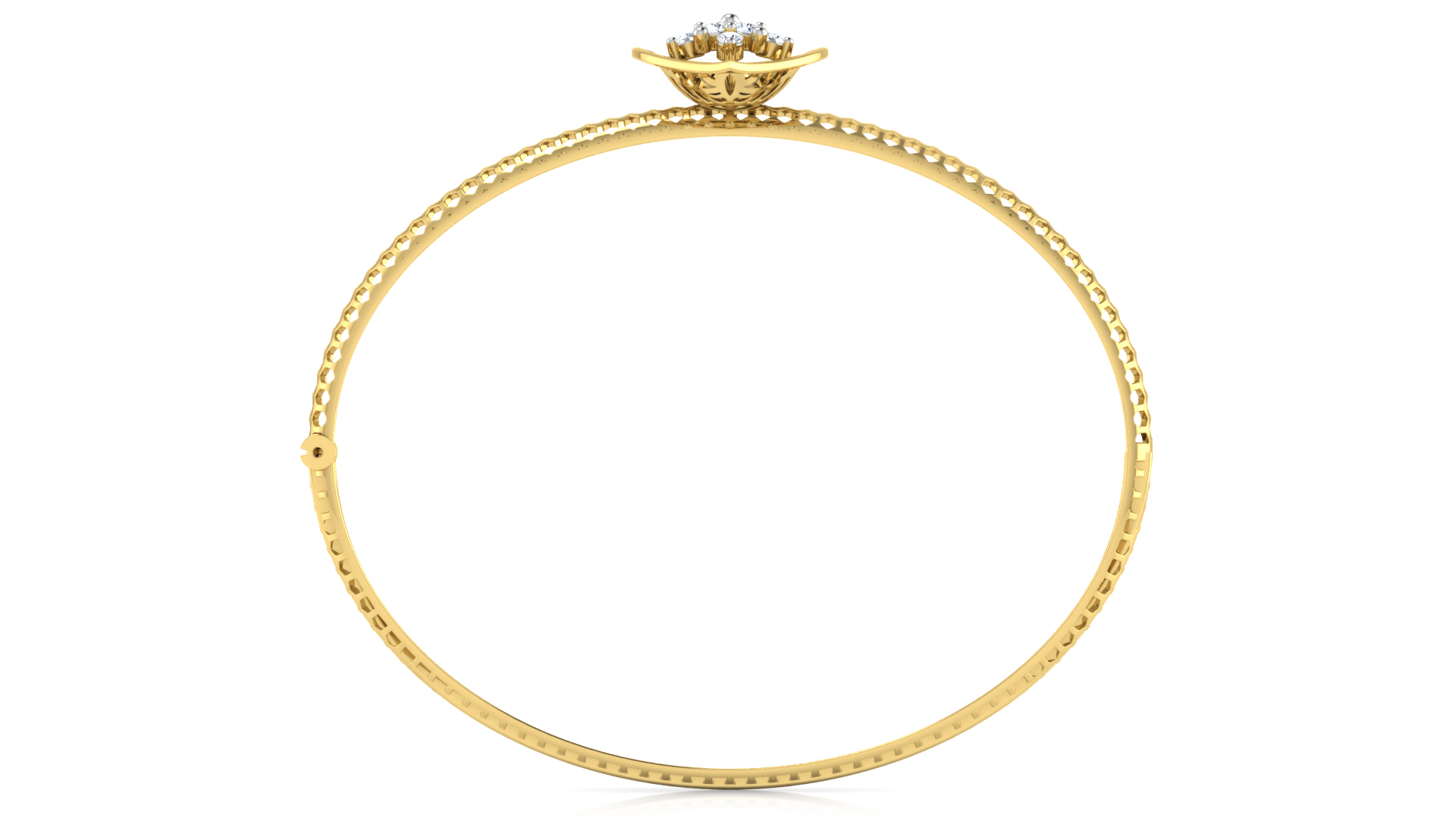 Designer Trendy 18k Gold Kada Bracelet for Girls and Women