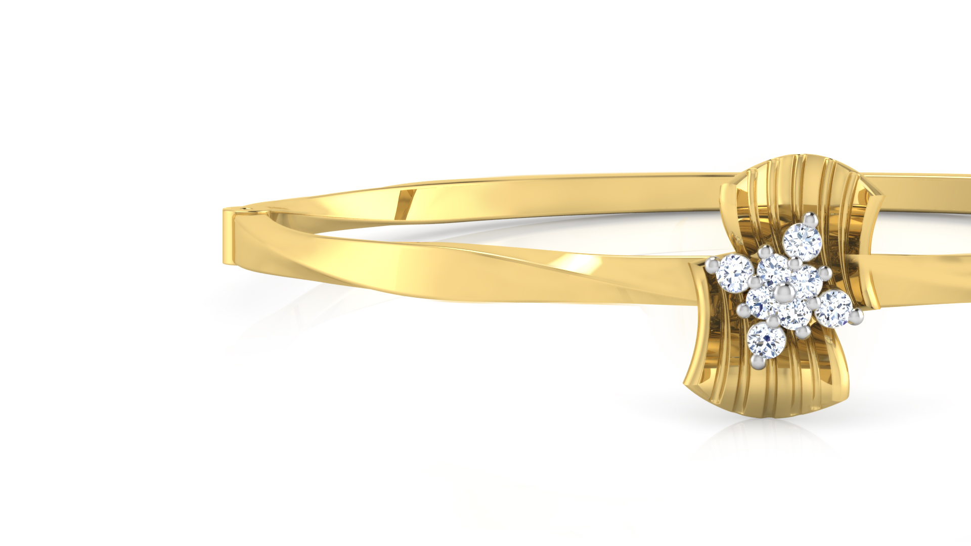 Designer Trendy 18k Gold Kada Bracelet for Girls and Women