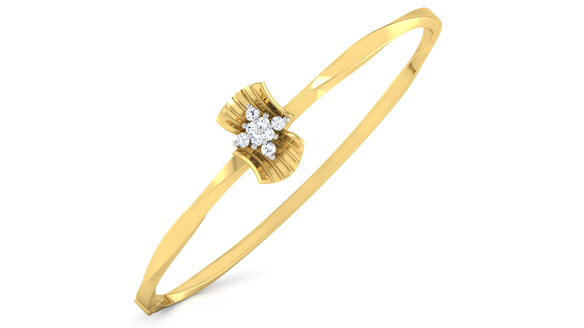 Designer Trendy 18k Gold Kada Bracelet for Girls and Women