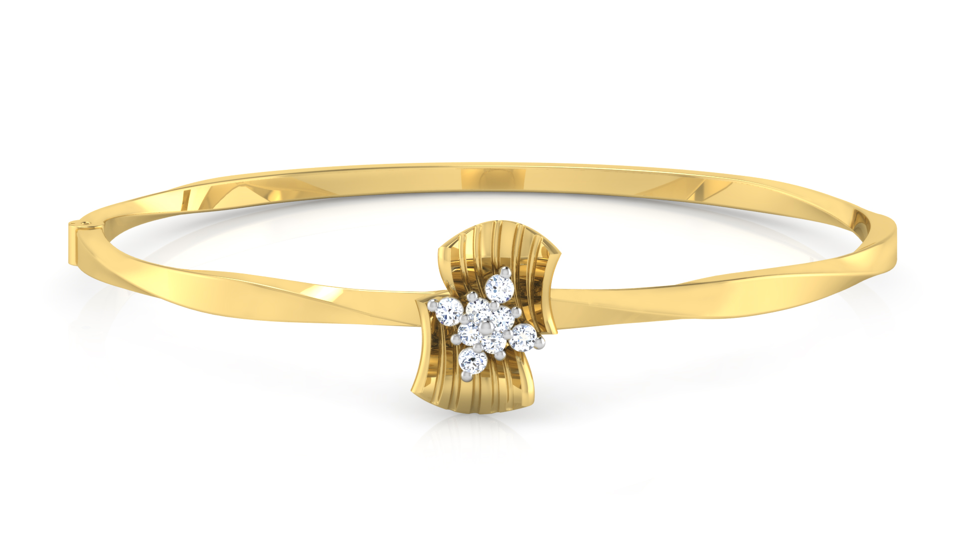 Designer Trendy 18k Gold Kada Bracelet for Girls and Women