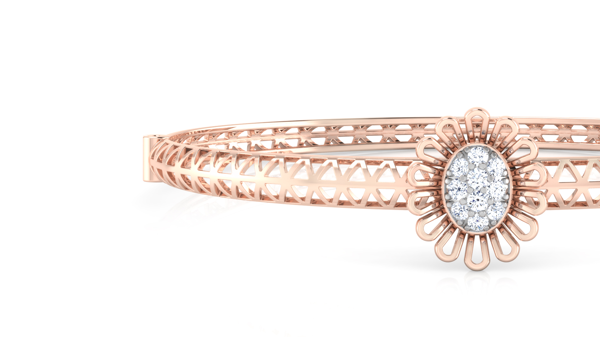 Designer Trendy 18k Gold Kada Bracelet for Girls and Women