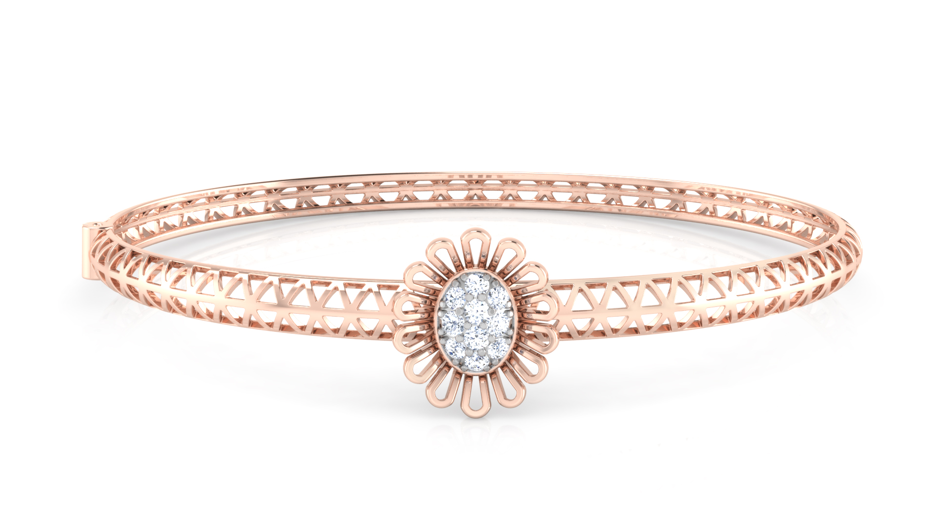 Designer Trendy 18k Gold Kada Bracelet for Girls and Women