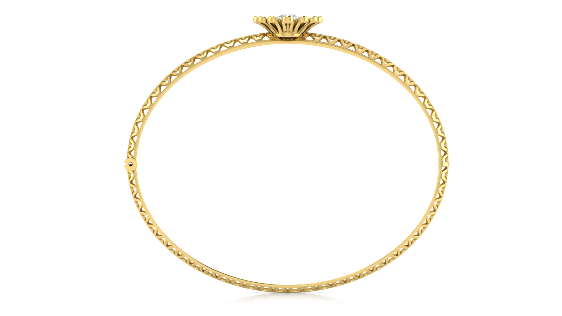 Designer Trendy 18k Gold Kada Bracelet for Girls and Women