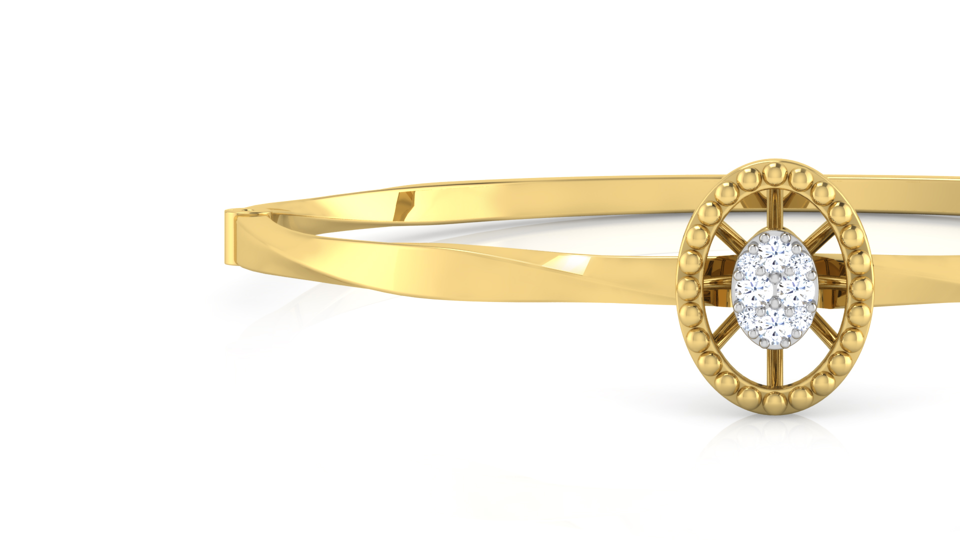 Designer Trendy 18k Gold Kada Bracelet for Girls and Women