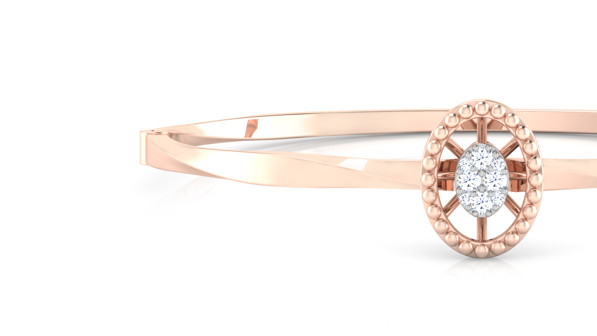 Designer Trendy 18k Gold Kada Bracelet for Girls and Women