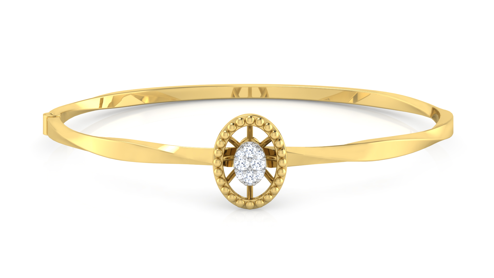 Designer Trendy 18k Gold Kada Bracelet for Girls and Women