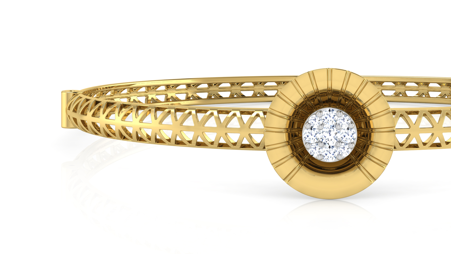 Designer Trendy 18k Gold Kada Bracelet for Girls and Women