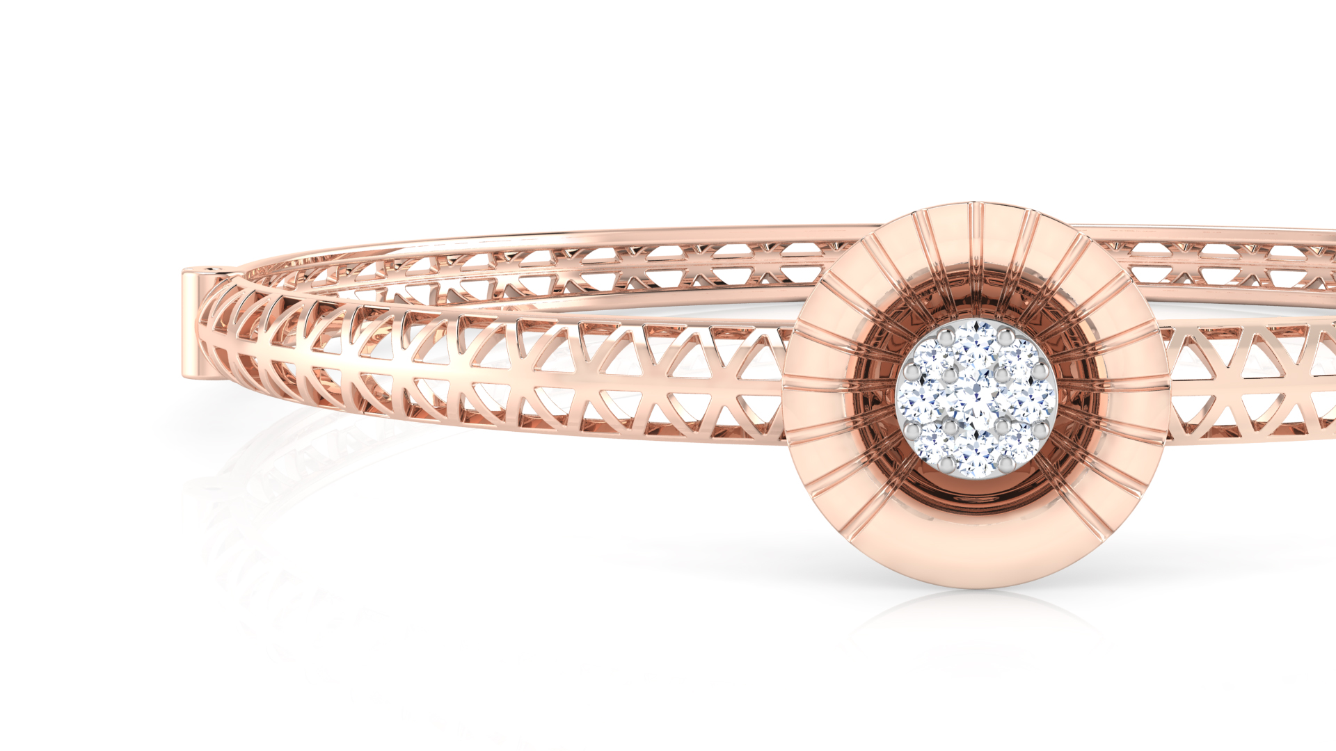 Designer Trendy 18k Gold Kada Bracelet for Girls and Women