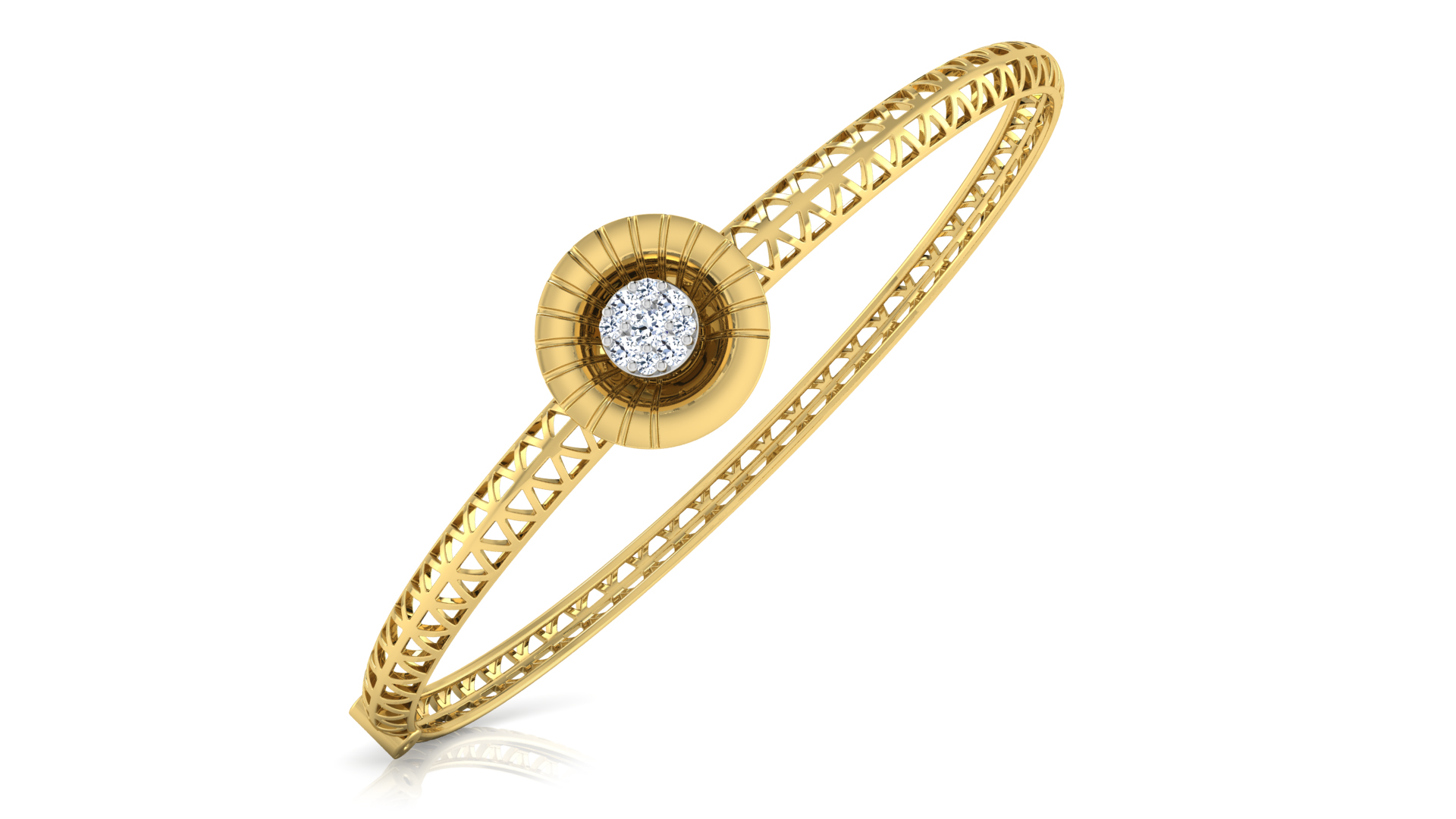 Designer Trendy 18k Gold Kada Bracelet for Girls and Women