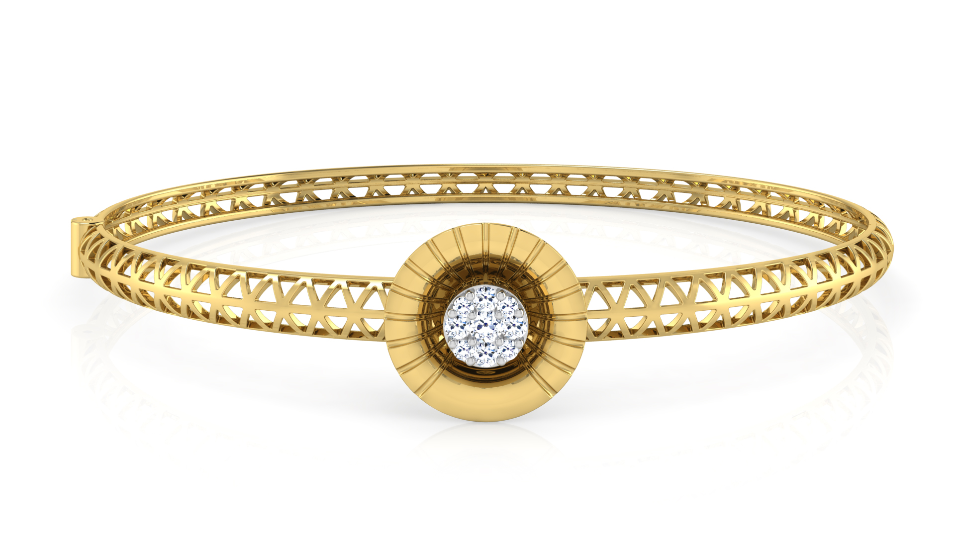 Designer Trendy 18k Gold Kada Bracelet for Girls and Women