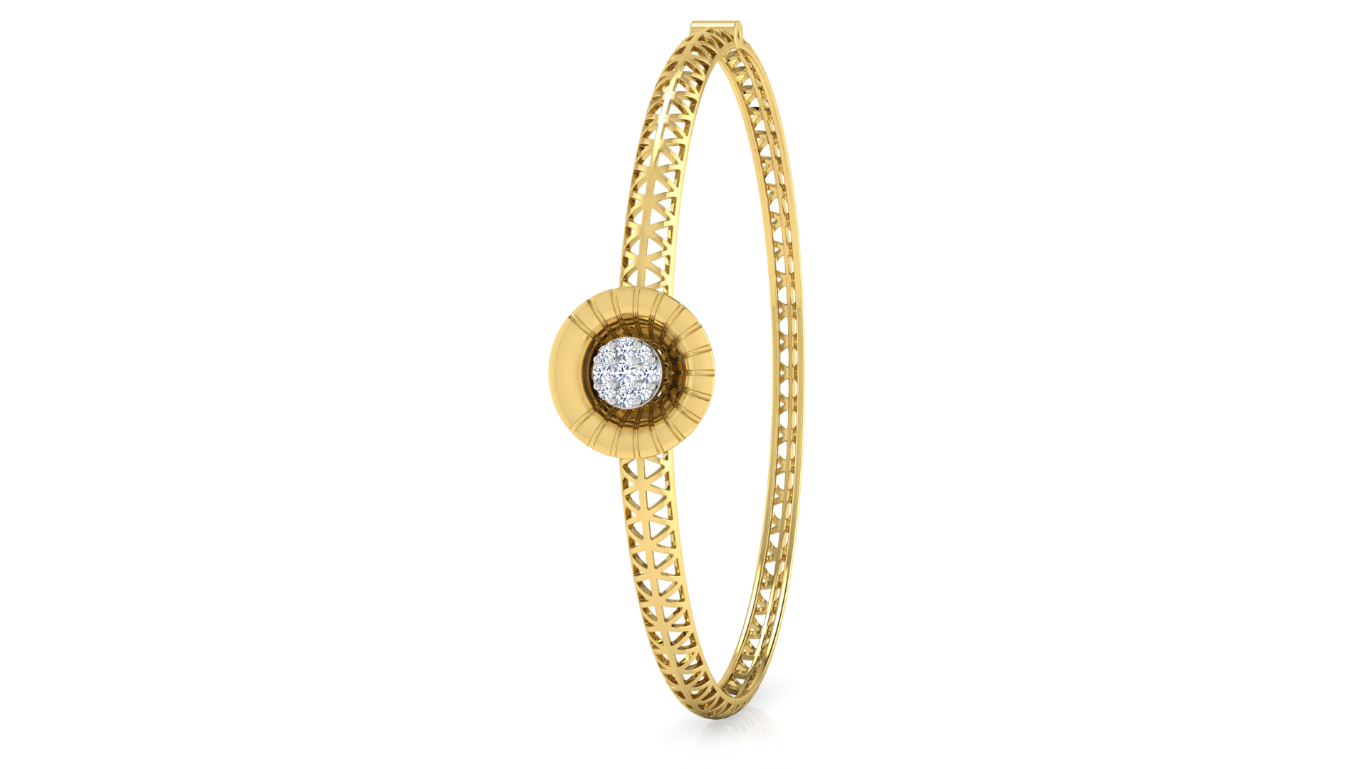 Designer Trendy 18k Gold Kada Bracelet for Girls and Women