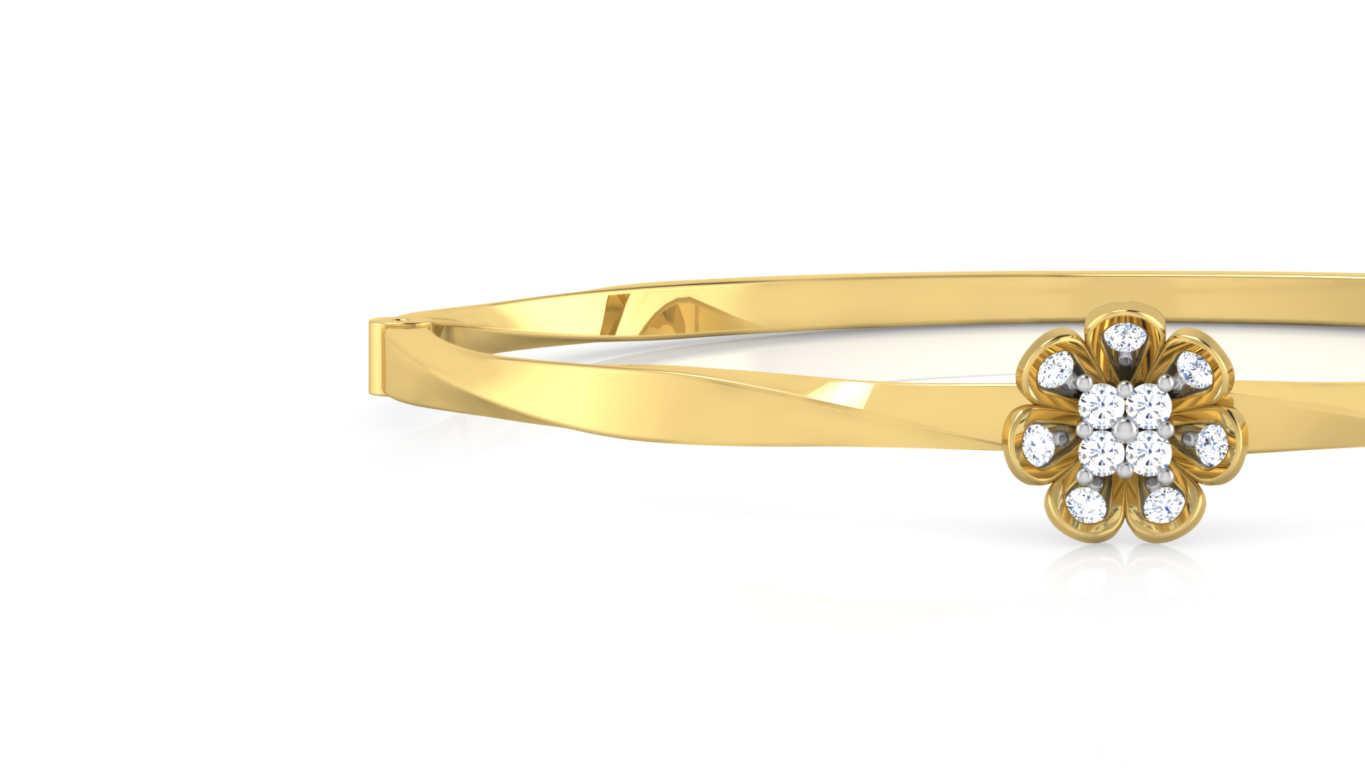 Designer Trendy 18k Gold Kada Bracelet for Girls and Women