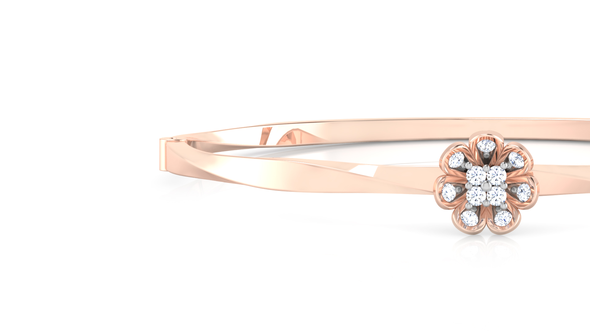 Designer Trendy 18k Gold Kada Bracelet for Girls and Women