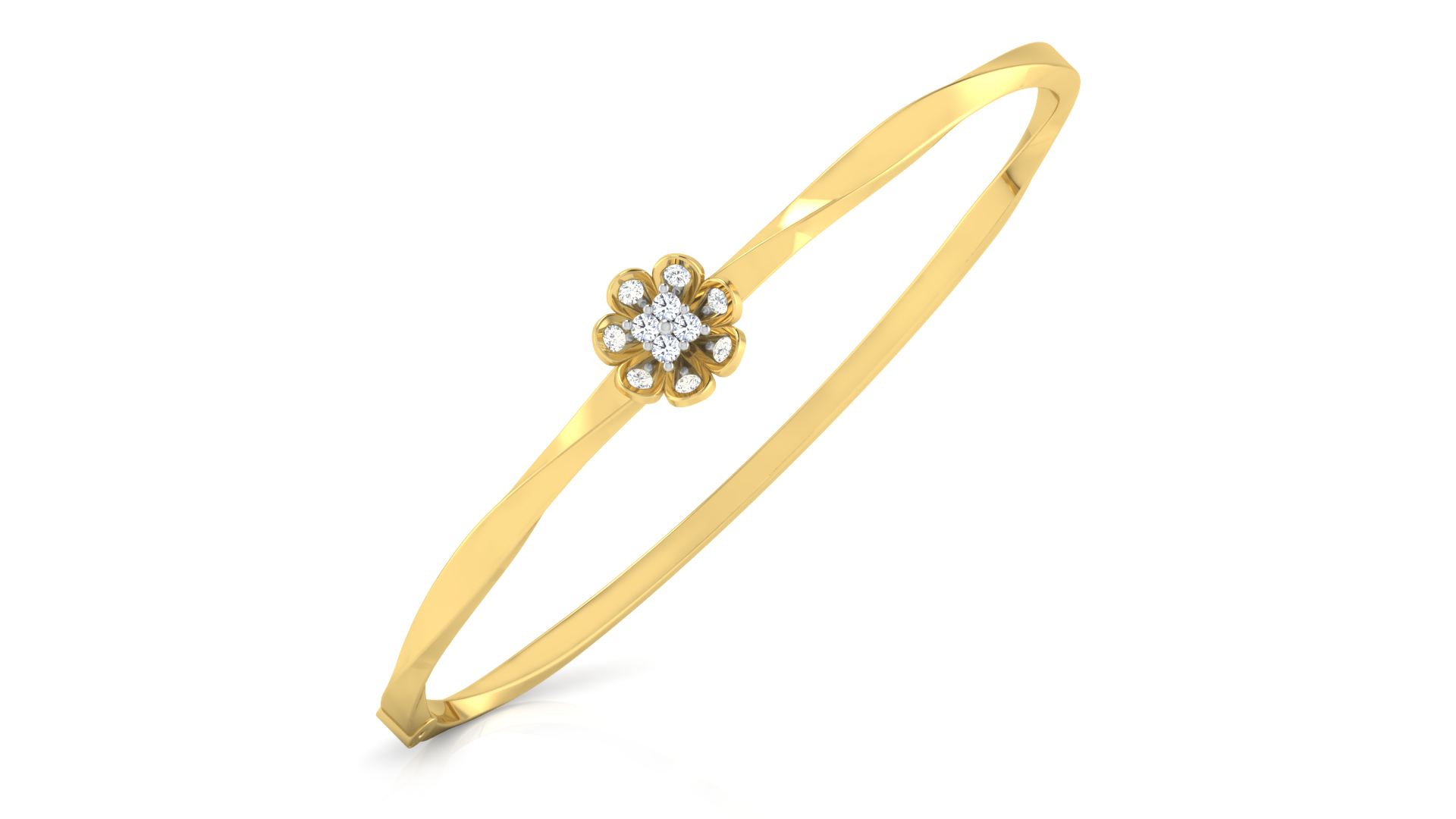 Designer Trendy 18k Gold Kada Bracelet for Girls and Women