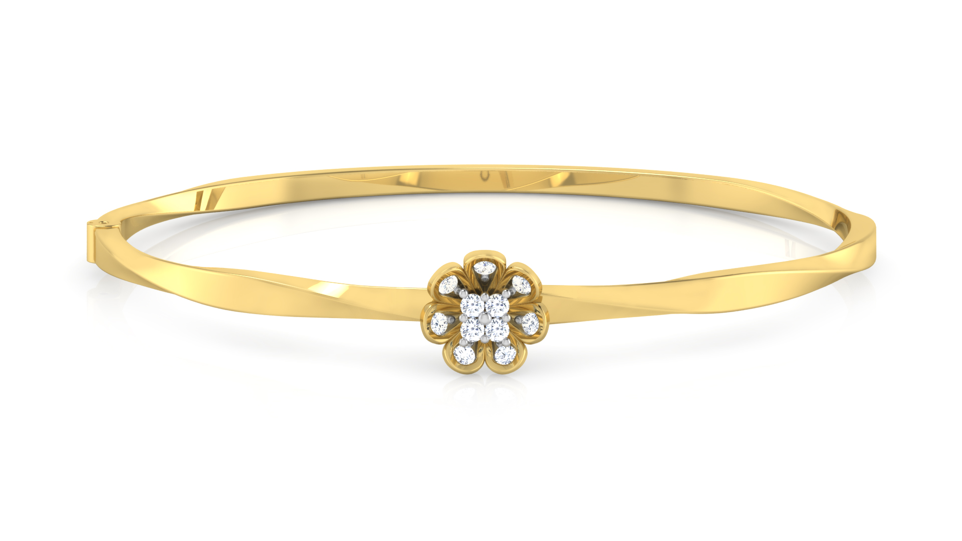 Designer Trendy 18k Gold Kada Bracelet for Girls and Women