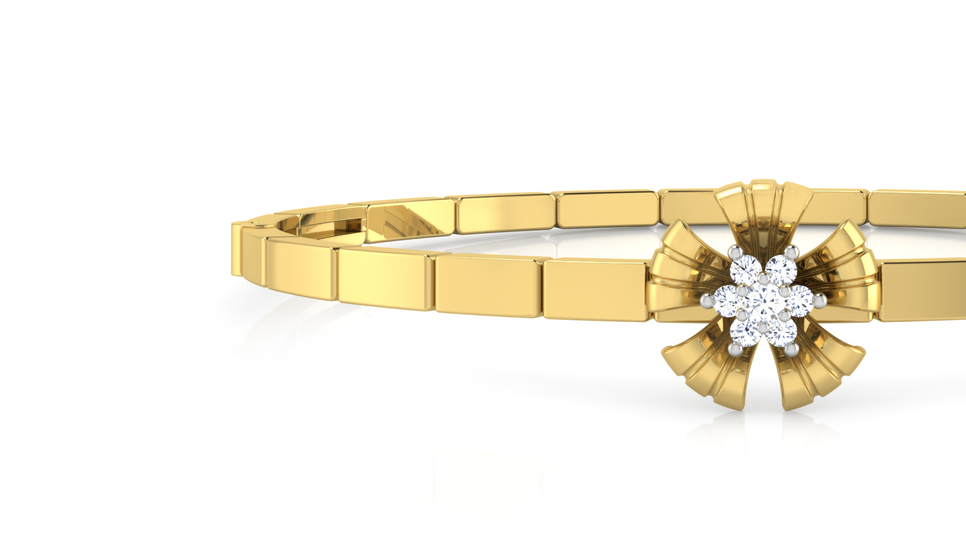 Designer Trendy 18k Gold Kada Bracelet for Girls and Women