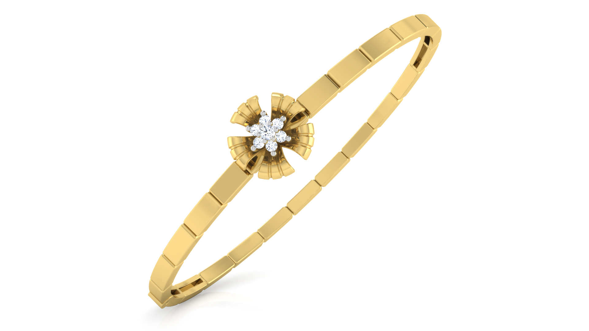 Designer Trendy 18k Gold Kada Bracelet for Girls and Women