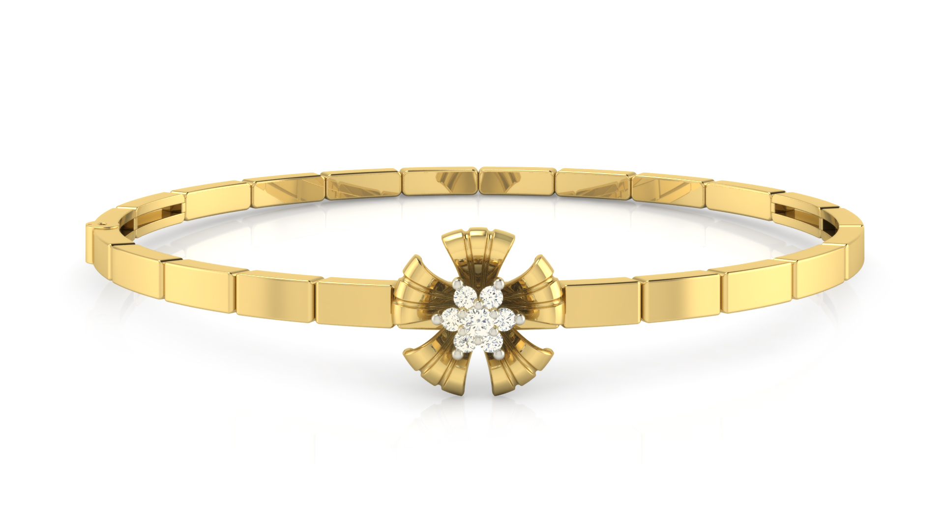 Designer Trendy 18k Gold Kada Bracelet for Girls and Women