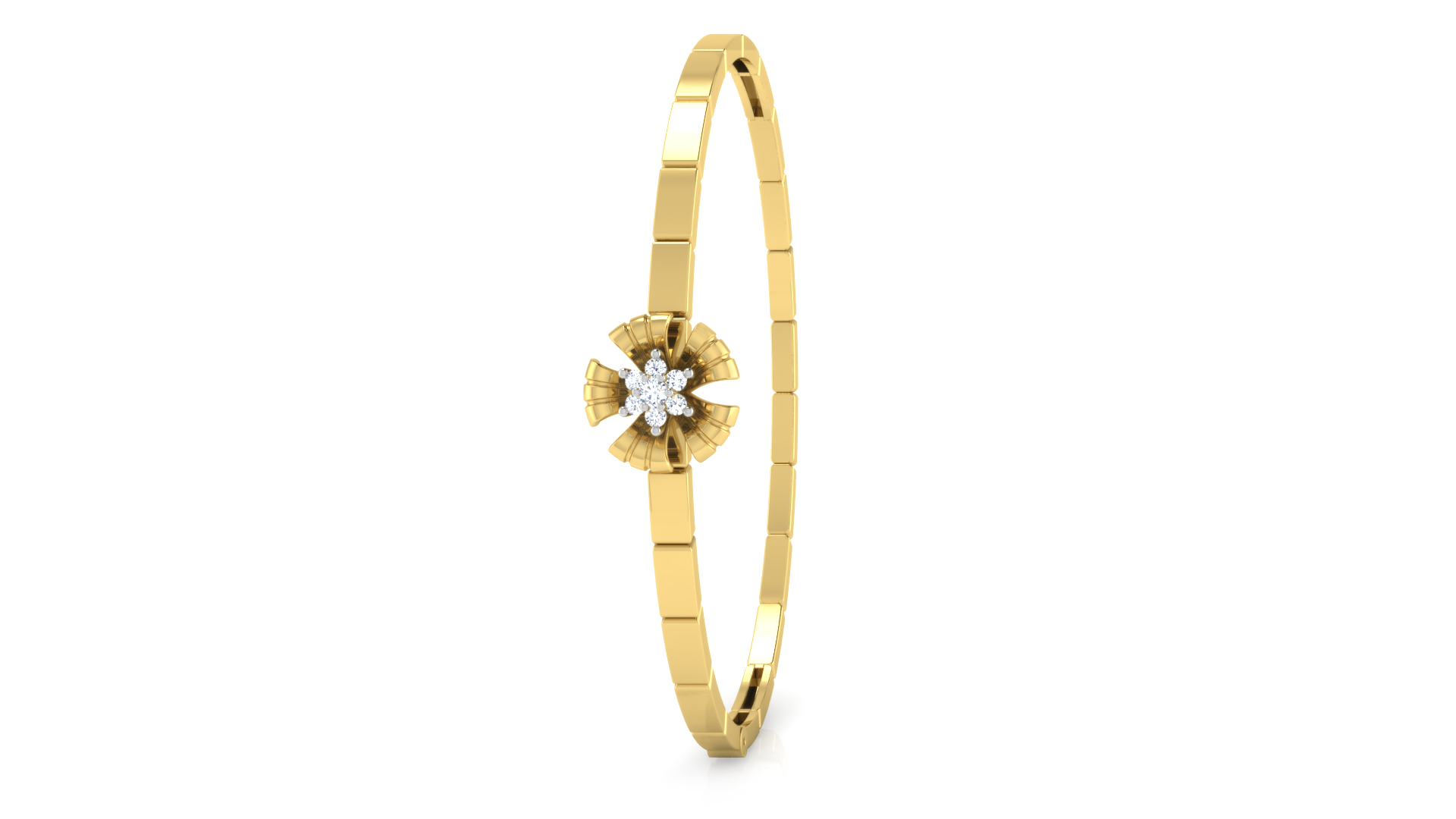 Designer Trendy 18k Gold Kada Bracelet for Girls and Women