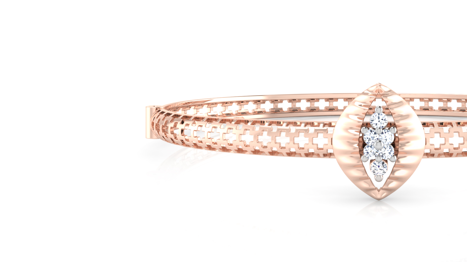 Designer Trendy 18k Gold Kada Bracelet for Girls and Women