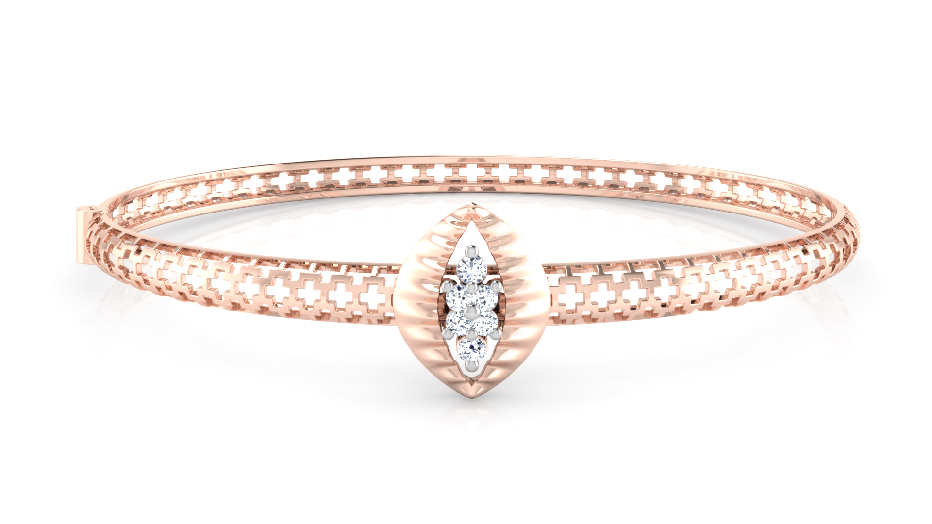 Designer Trendy 18k Gold Kada Bracelet for Girls and Women