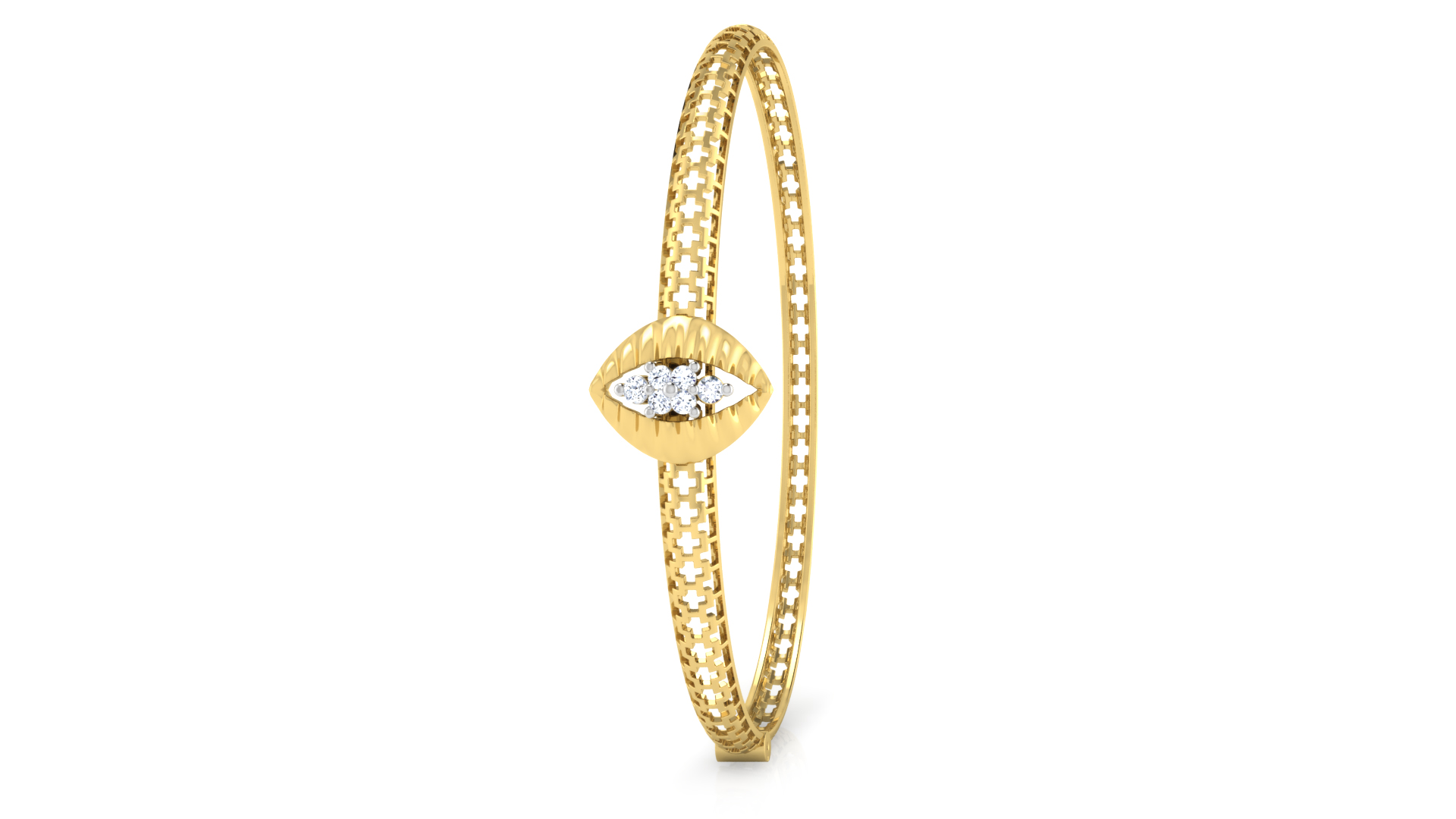 Designer Trendy 18k Gold Kada Bracelet for Girls and Women