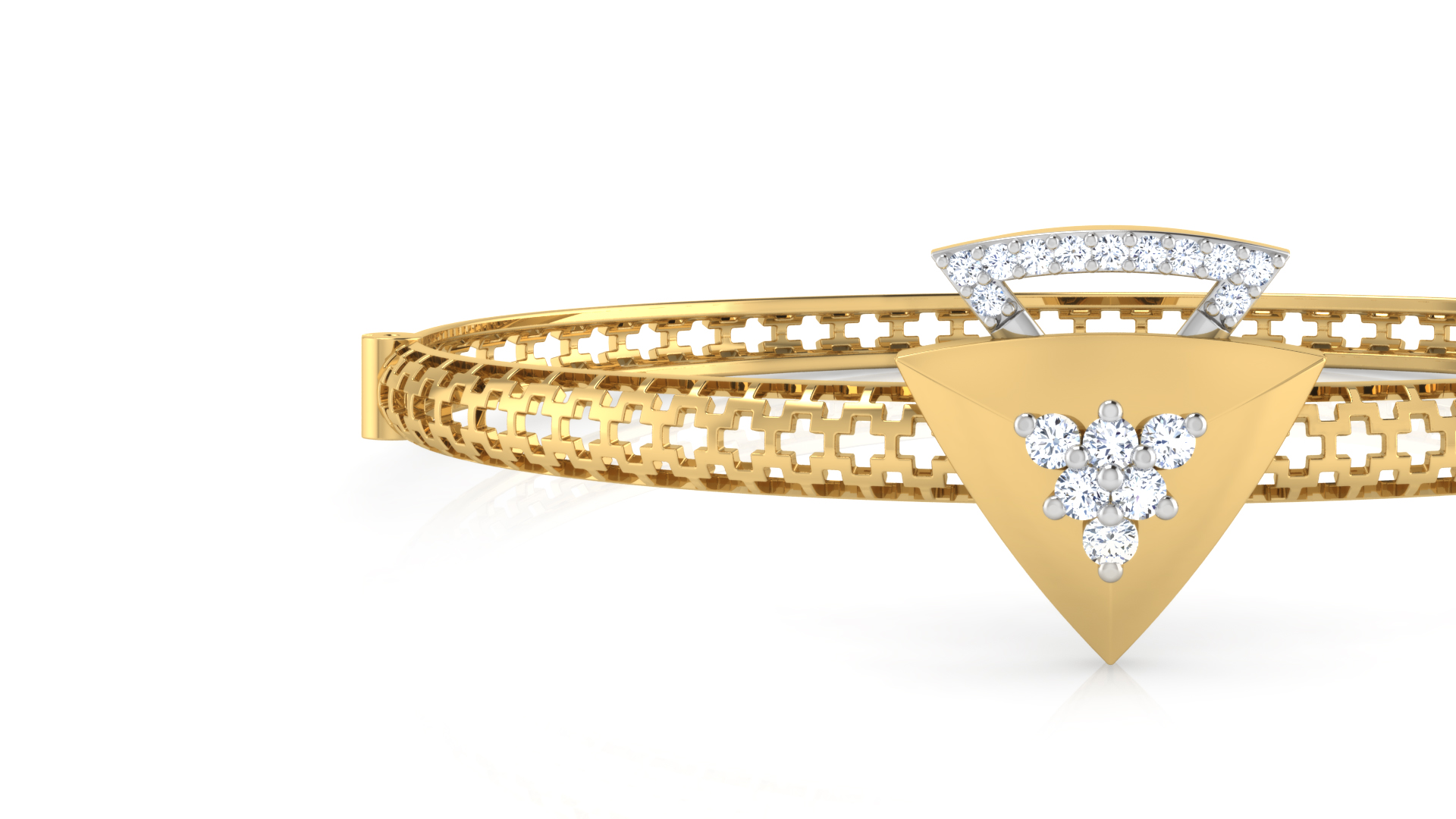 Designer Trendy 18k Gold Kada Bracelet for Girls and Women