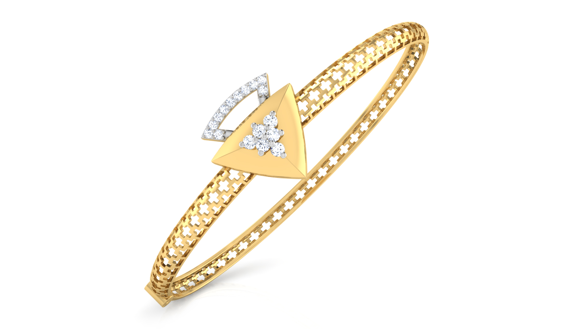 Designer Trendy 18k Gold Kada Bracelet for Girls and Women