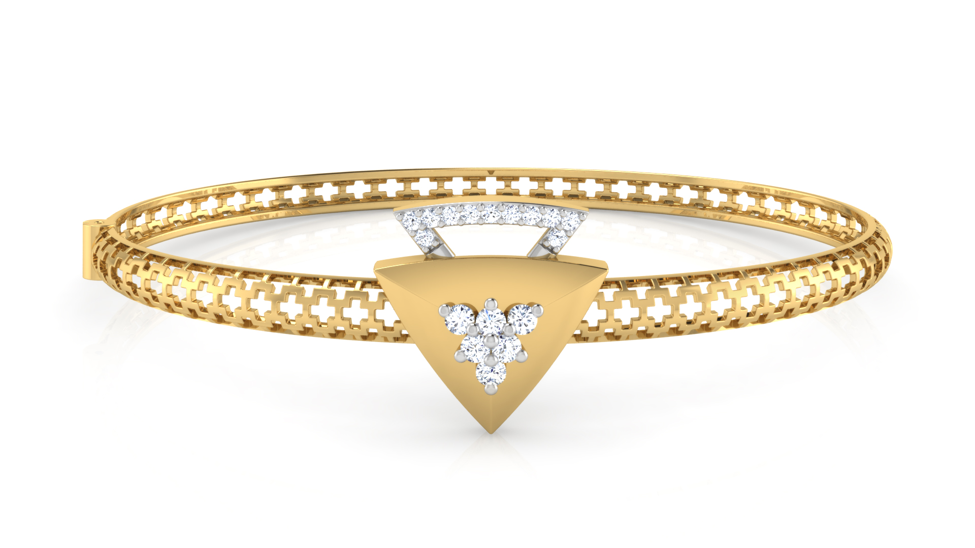 Designer Trendy 18k Gold Kada Bracelet for Girls and Women