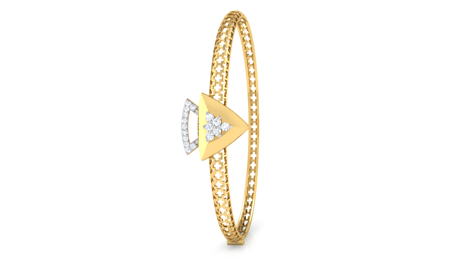 Designer Trendy 18k Gold Kada Bracelet for Girls and Women