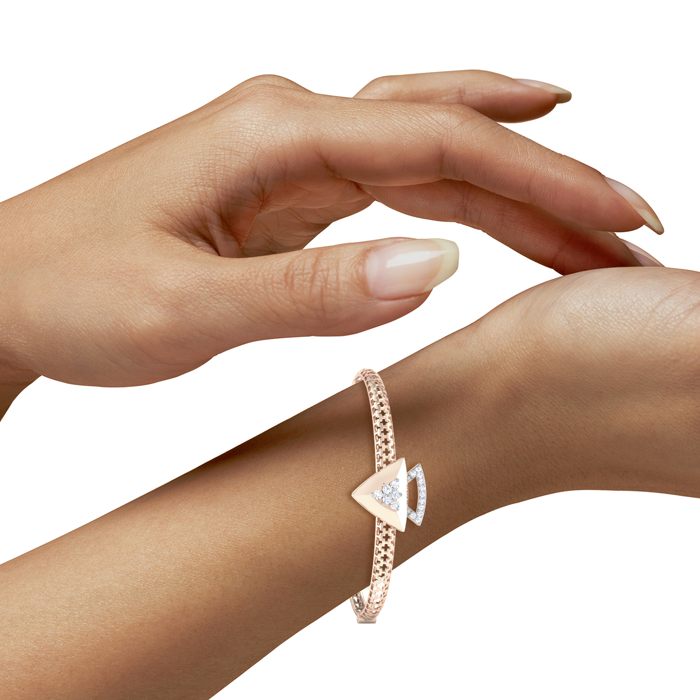 Designer Trendy 18k Gold Kada Bracelet for Girls and Women