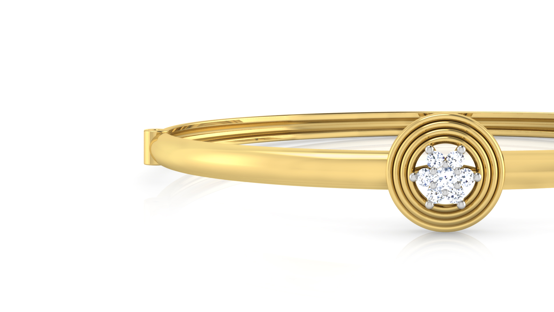 Designer Trendy 18k Gold Kada Bracelet for Girls and Women