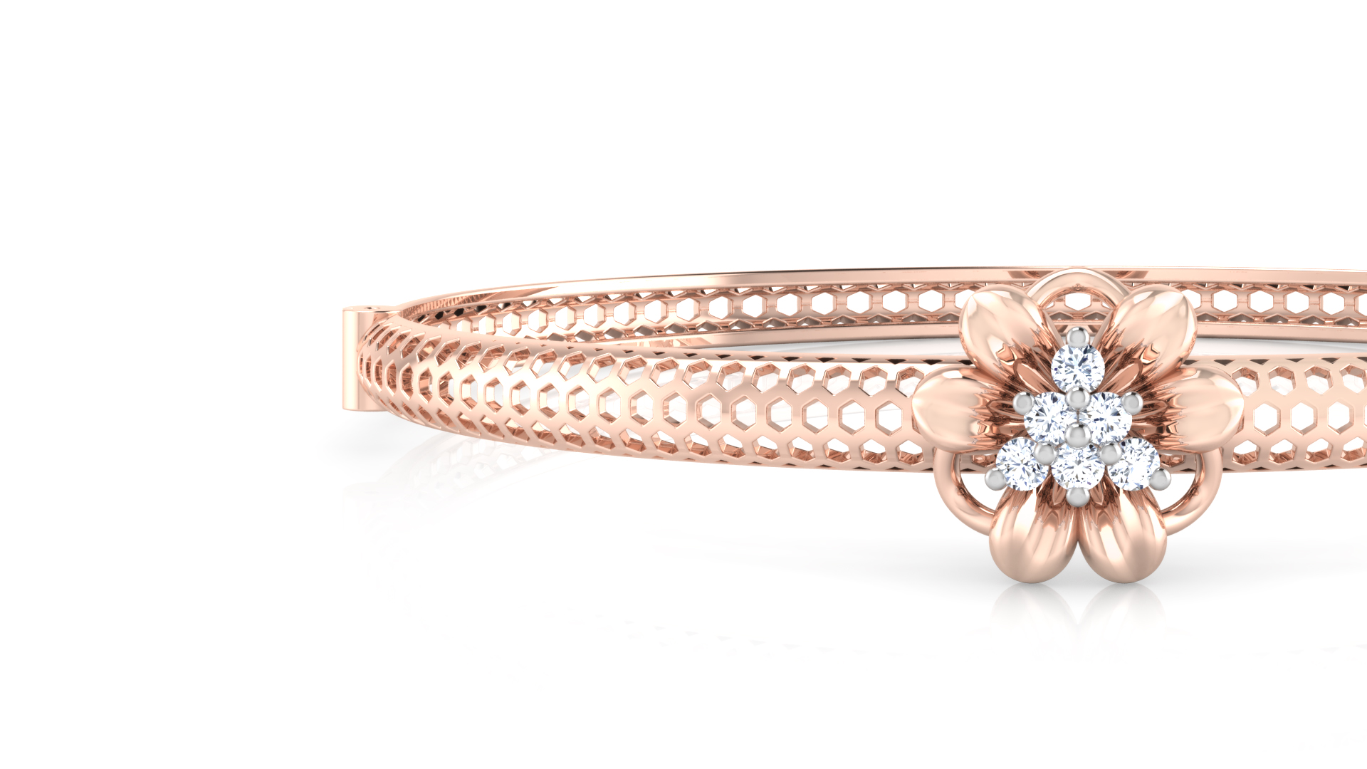 Designer Trendy 18k Gold Kada Bracelet for Girls and Women