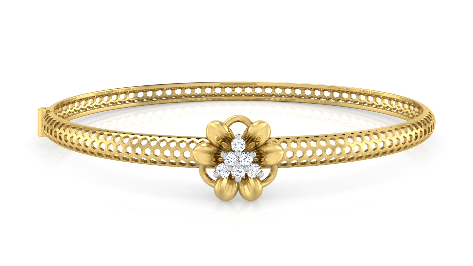 Designer Trendy 18k Gold Kada Bracelet for Girls and Women