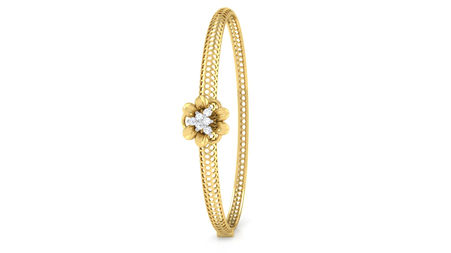 Designer Trendy 18k Gold Kada Bracelet for Girls and Women