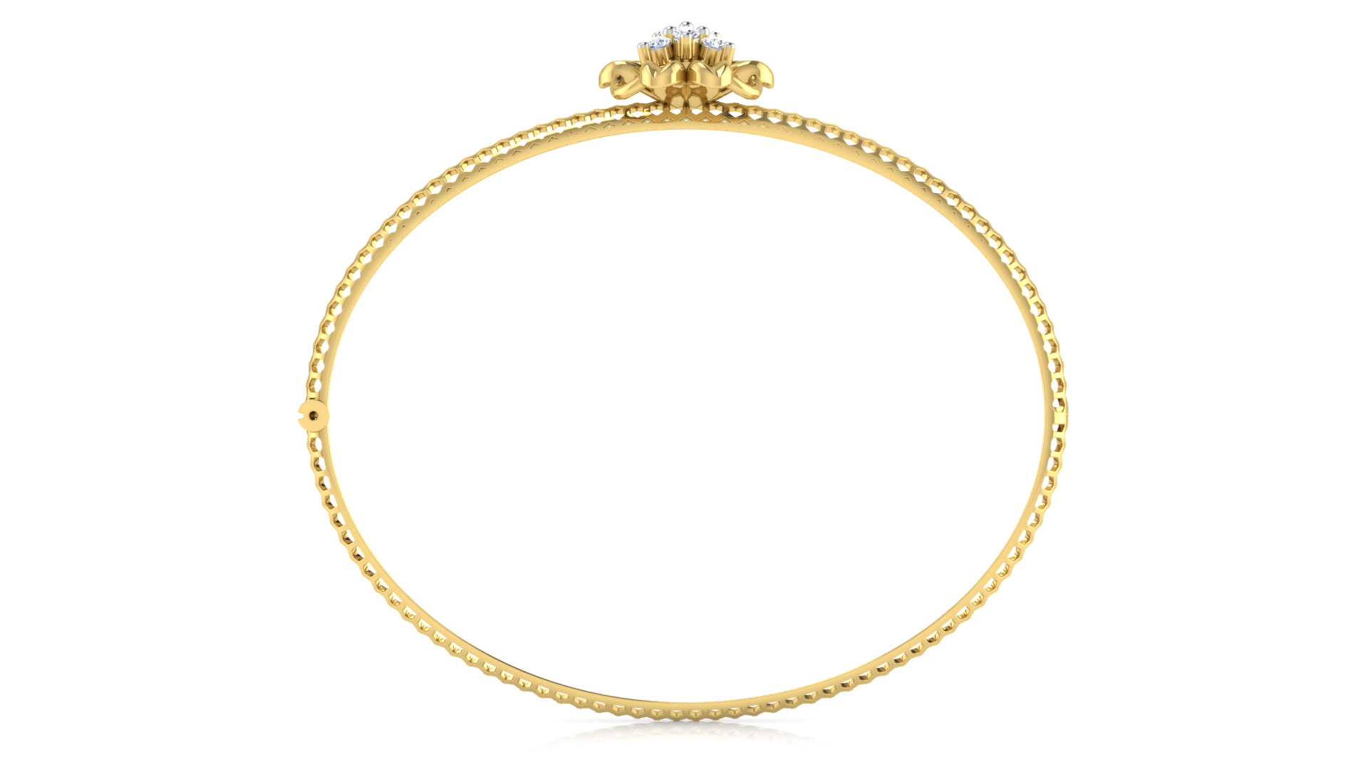Designer Trendy 18k Gold Kada Bracelet for Girls and Women