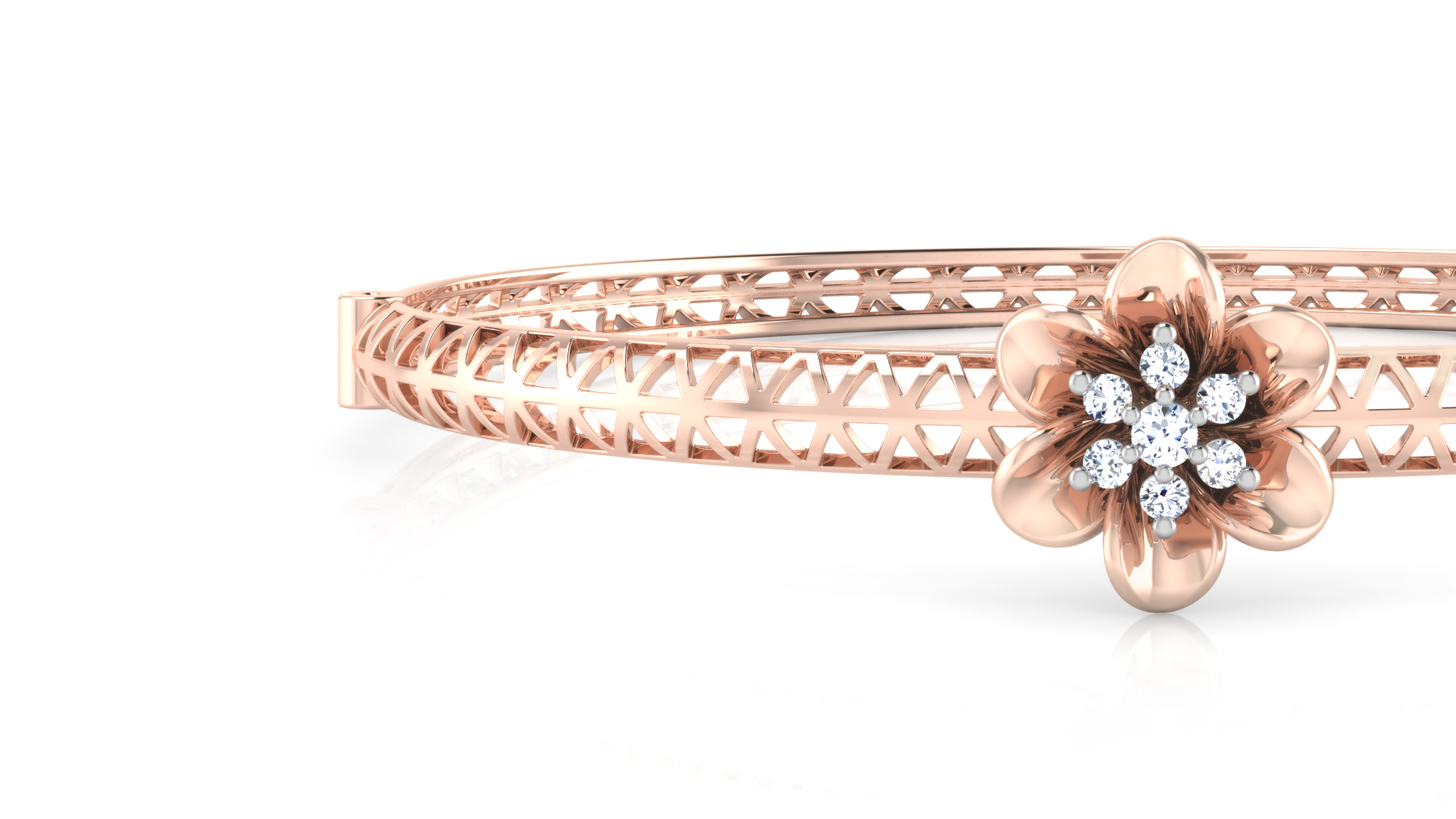 Designer Trendy 18k Gold Kada Bracelet for Girls and Women