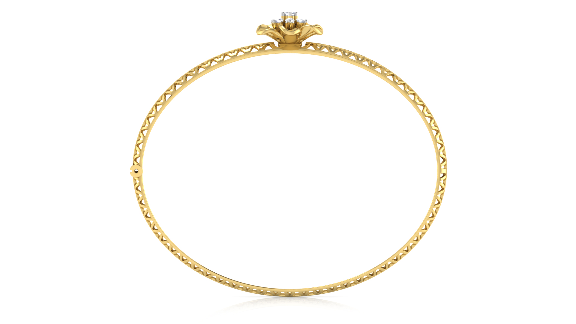 Designer Trendy 18k Gold Kada Bracelet for Girls and Women