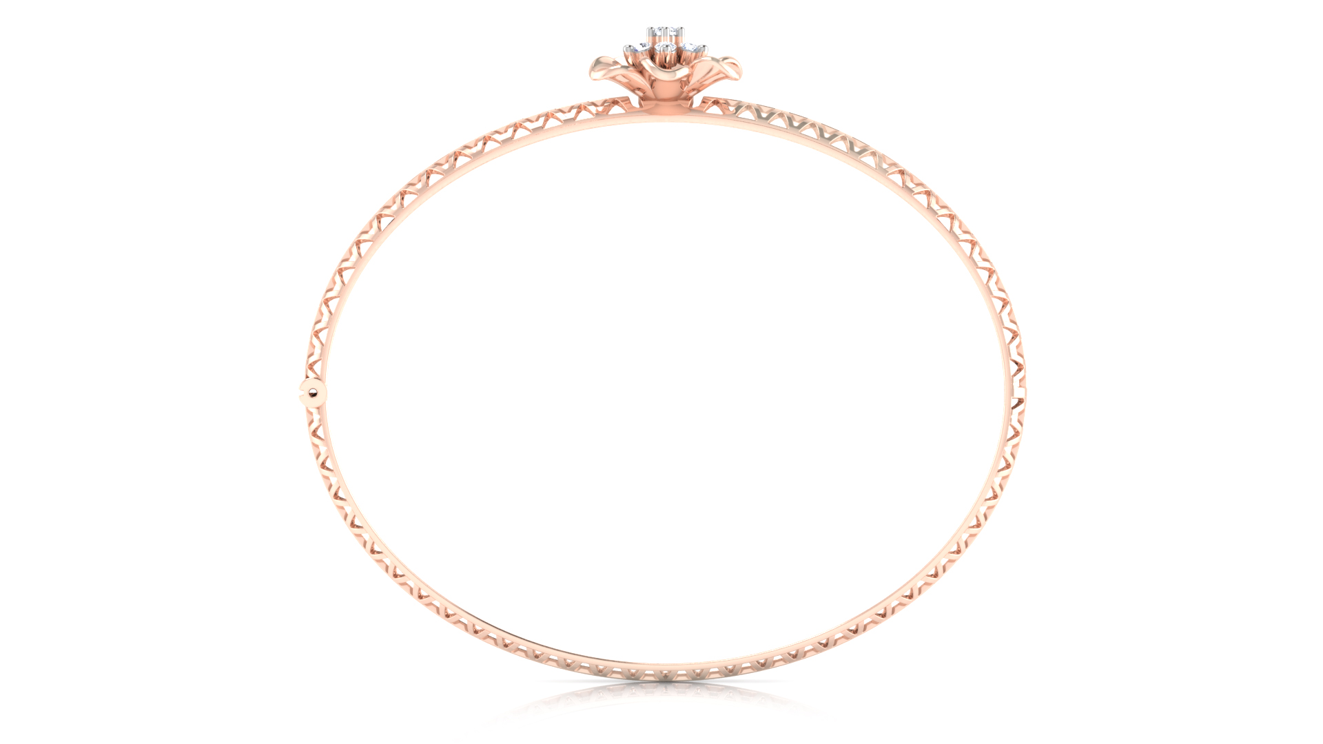 Designer Trendy 18k Gold Kada Bracelet for Girls and Women