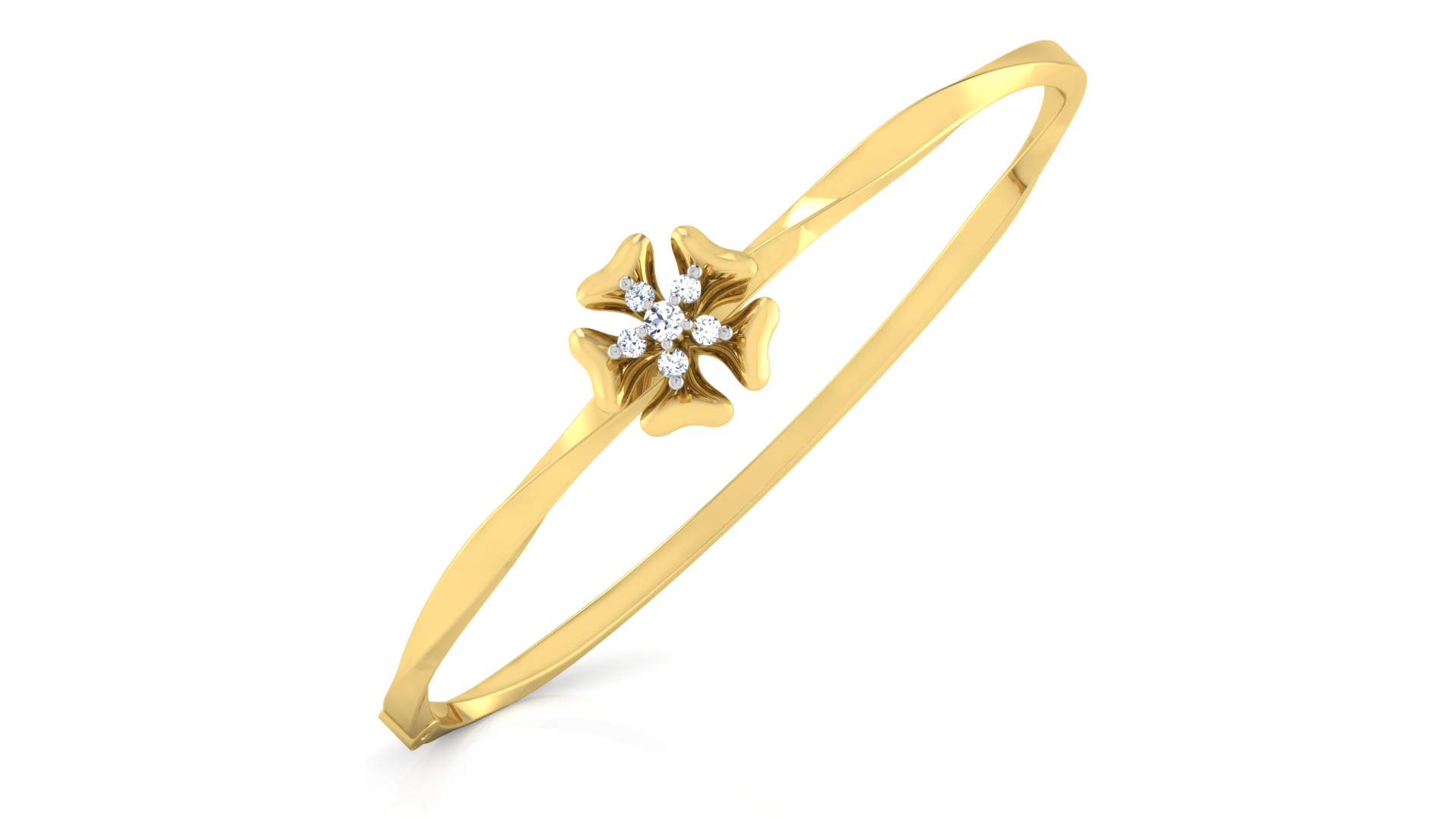 Designer Trendy 18k Gold Kada Bracelet for Girls and Women