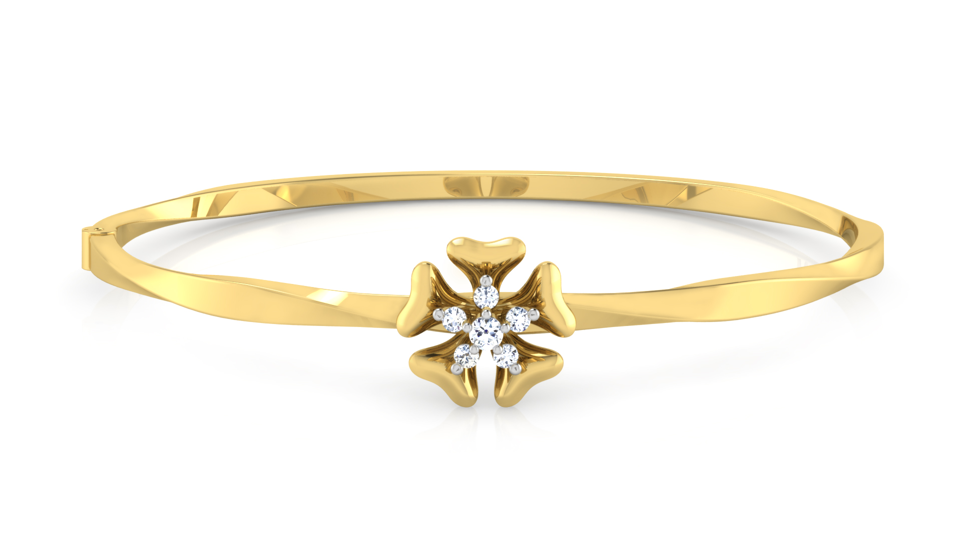 Designer Trendy 18k Gold Kada Bracelet for Girls and Women