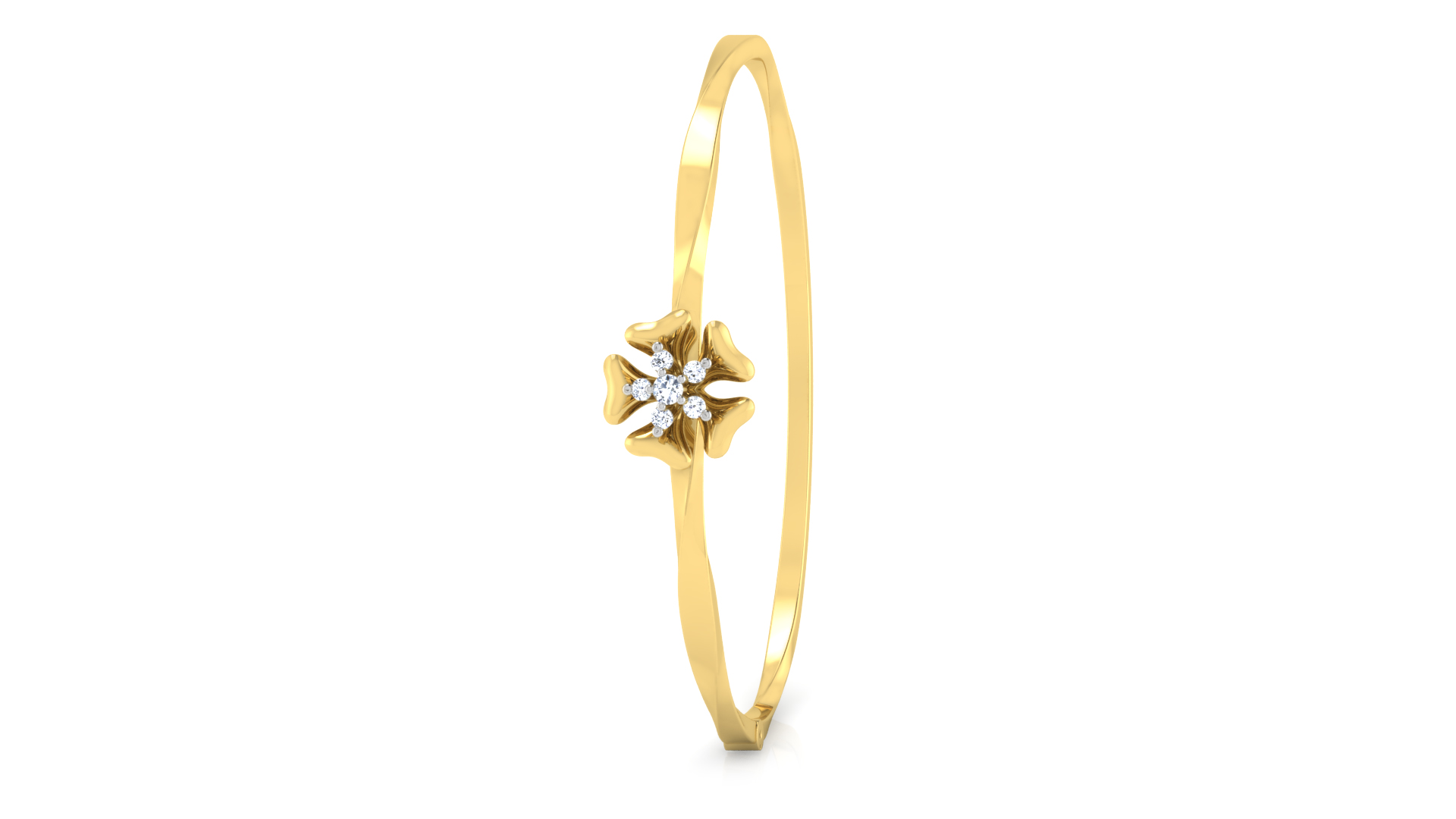 Designer Trendy 18k Gold Kada Bracelet for Girls and Women