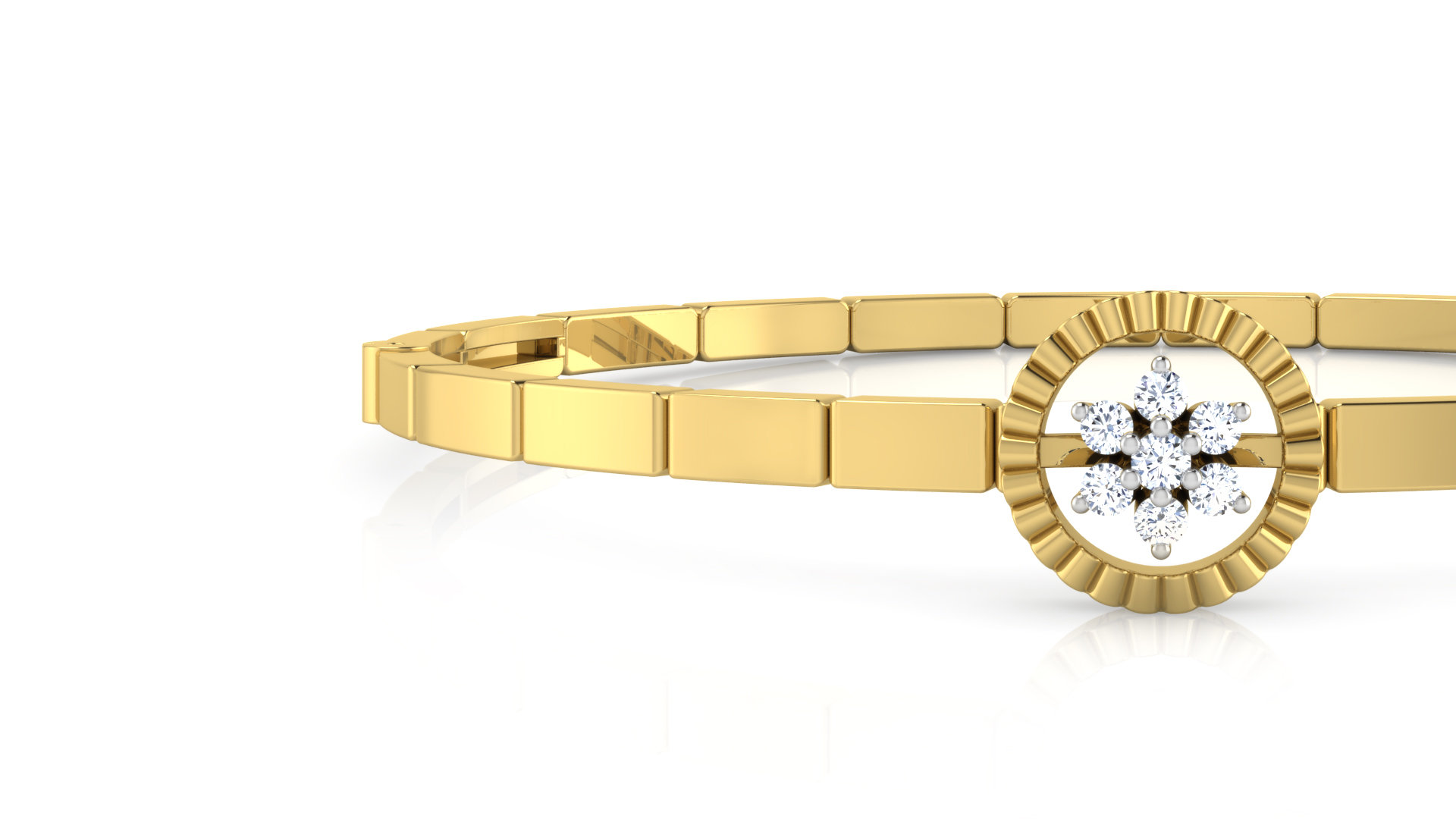 Designer Trendy 18k Gold Kada Bracelet for Girls and Women
