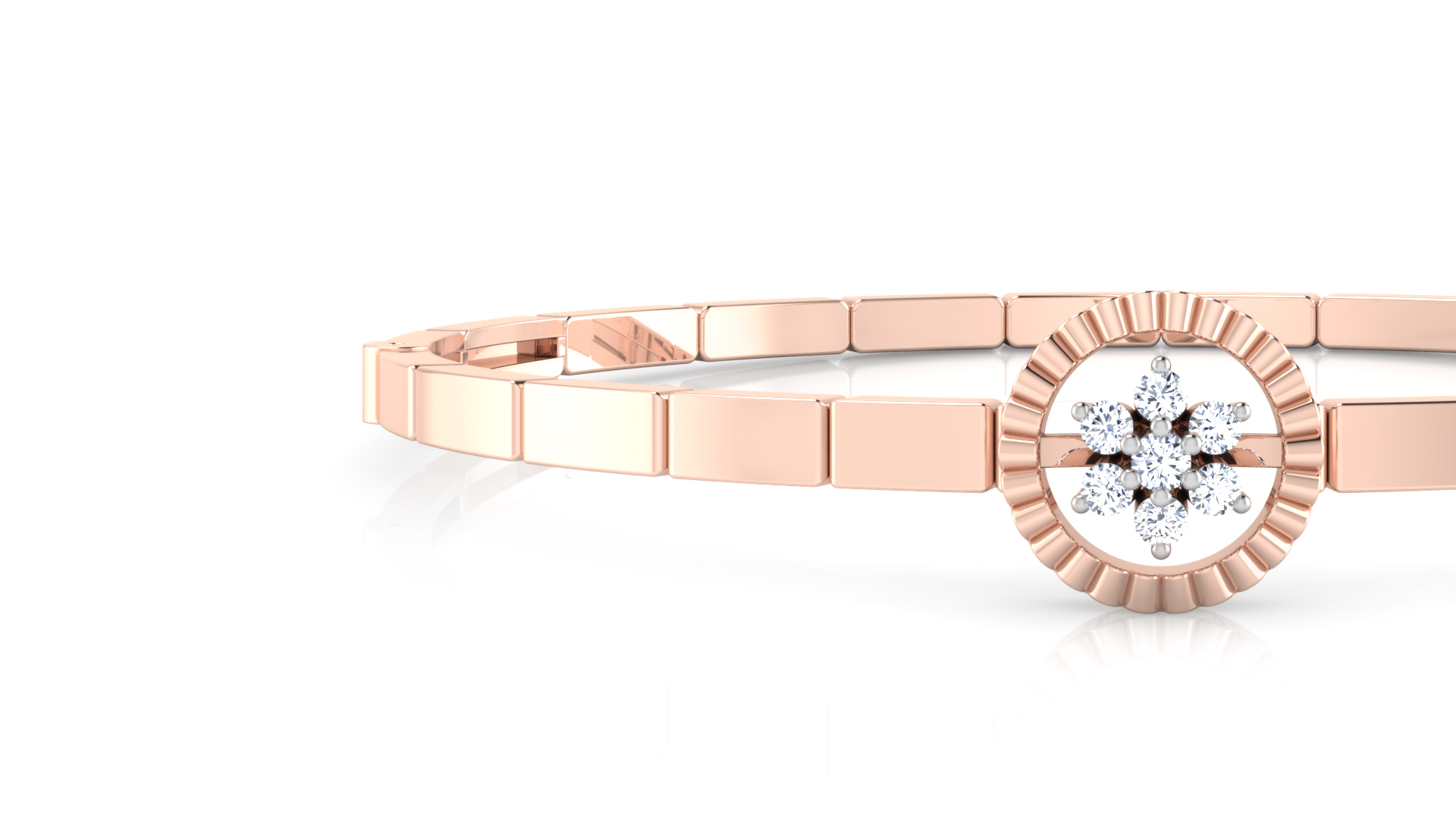 Designer Trendy 18k Gold Kada Bracelet for Girls and Women