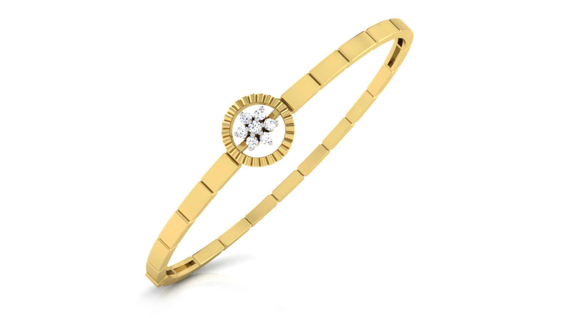 Designer Trendy 18k Gold Kada Bracelet for Girls and Women