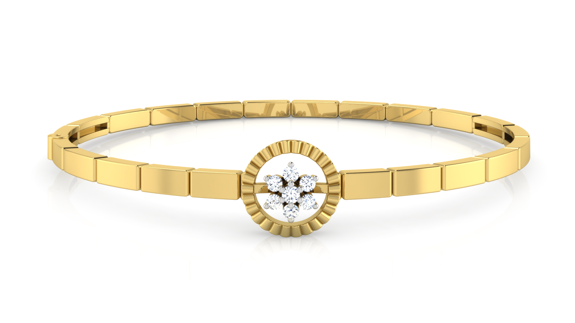 Designer Trendy 18k Gold Kada Bracelet for Girls and Women